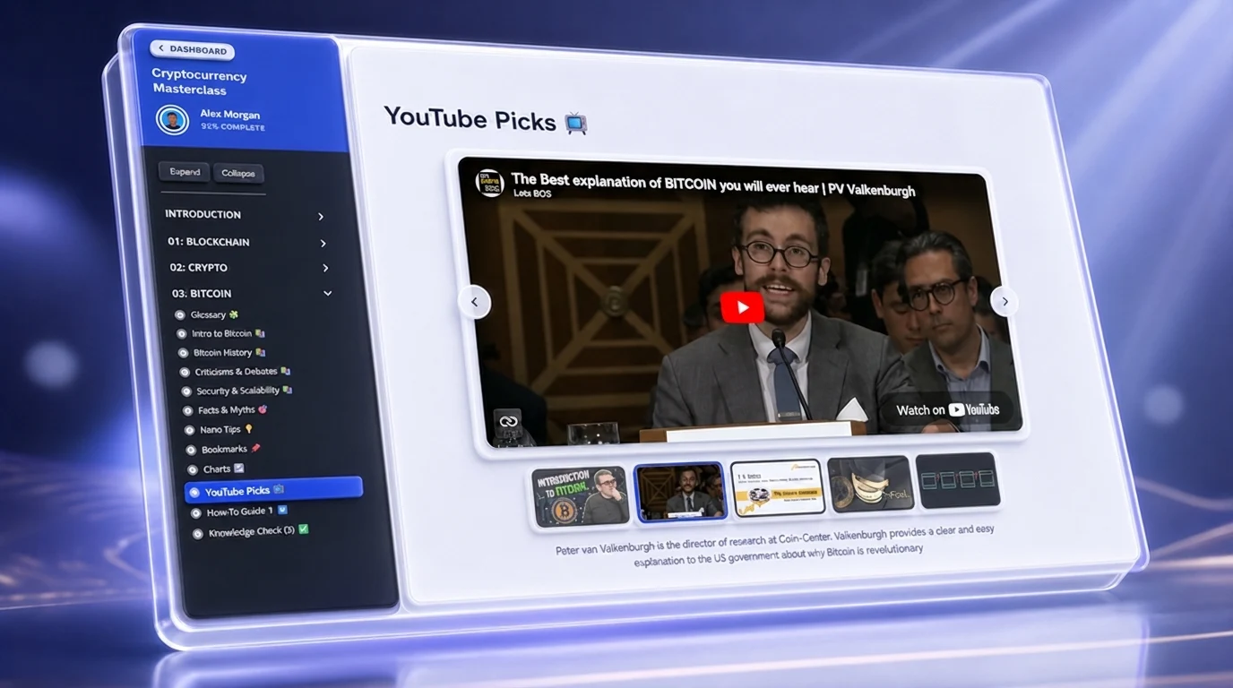Video player representing curated YouTube Picks