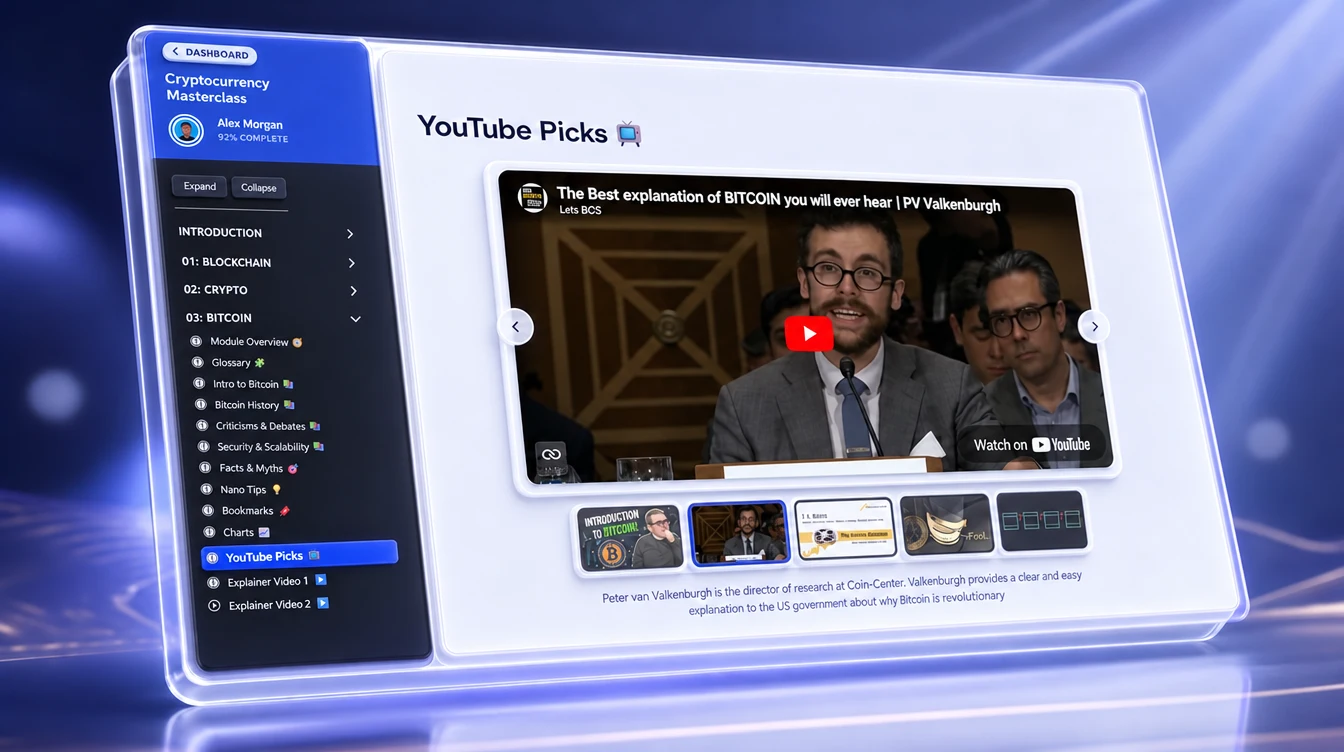 Video player representing curated YouTube Picks